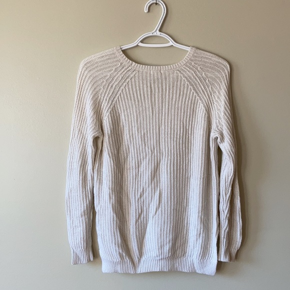 Classy white knit sweatshirt - Picture 2 of 2